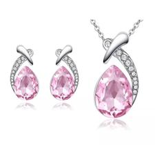 Conjunto De Colar E Brincos Formato De Gota Dia Das Mulheres