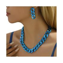 Conjunto De Colar E Brincos Gótico Vintage Dourado Com Corrente Grossa Para Mulheres, Joias De Festa Conjunto De Colar E Brincos Gótico Vintage Dourado Com Corrente Grossa Para Mulheres, Joias De Festa