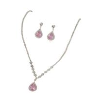 Conjunto de colar e brincos para mulheres, acessórios de festa de 3 anos, moda, 4055
