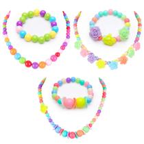 Conjunto de colar e pulseira BiGotters Little Girls de 2 a 4 anos Conjunto de colar e pulseira BiGotters Little Girls de 2 a 4 anos