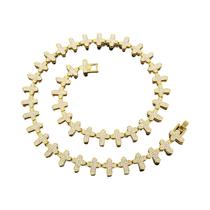 Conjunto De Colar E Pulseira De Corrente De Tênis Com Cruz De Strass CZ Unissex, Joias De Moda Conjunto De Colar E Pulseira De Corrente De Tênis Com Cruz De Strass CZ Unissex, Joias De Moda