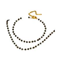 Conjunto De Colar E Pulseira Feminino Em Aço Inoxidável Com Pedra De Vidro Preta Joias Não Conjunto De Colar E Pulseira Feminino Em Aço Inoxidável Com Pedra De Vidro Preta Joias Não