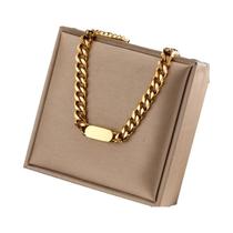 Conjunto De Colar E Pulseira Geométrica Em Ouro E Prata Para Mulheres, Joias Em Aço Inoxidável 316L