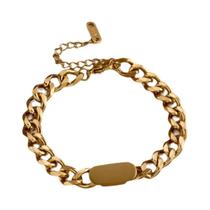 Conjunto De Colar E Pulseira Geométrica Em Ouro E Prata Para Mulheres, Joias Em Aço Inoxidável 316L