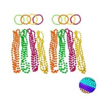 Conjunto De Colar E Pulseira Neon Fluorescente Para Crianças, Charms Luminosos Para Festa, Decoração