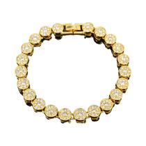 Conjunto De Colar E Pulseira Tennis Chain Hip Hop Com Strass Brilhante De 45CM Para Mulheres E Conjunto De Colar E Pulseira Tennis Chain Hip Hop Com Strass Brilhante De 45CM Para Mulheres E