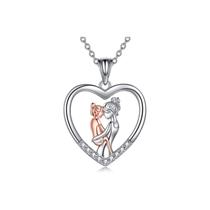 Conjunto de colar em prata 925 para mãe e filha