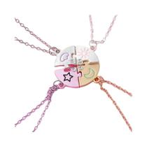 Conjunto De Colares BFF Coloridos Com Sol, Lua, Estrelas E Nuvens, 4 Peças De Joias De Amizade Para