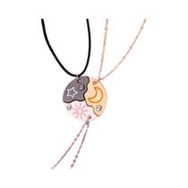 Conjunto De Colares Com Pingente Sol, Lua E Estrela Para Meninas Luoluo&baby 3 Peças Presentes De