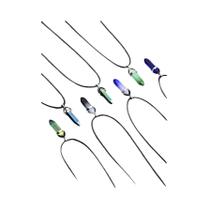 Conjunto De Colares De Cristal Hexagonal Para Moda Feminina E Masculina 7PCS Cristais De Cura