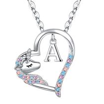 Conjunto de colares e brincos Anoup Unicorn para meninas de 4 a 6 anos Conjunto de colares e brincos Anoup Unicorn para meninas de 4 a 6 anos