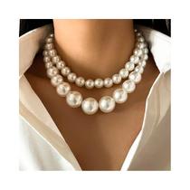 Conjunto De Colares Elegantes Com Pérolas Imitadas Para Mulheres, Presente De Joias Para Casamento E Conjunto De Colares Elegantes Com Pérolas Imitadas Para Mulheres, Presente De Joias Para Casamento E