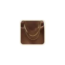 Conjunto de colares Tewiky banhado a ouro 14k, em camadas e à prova dágua