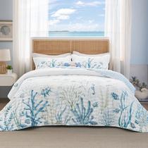 Conjunto de colcha Bedsure Coastal Queen com 2 fronhas