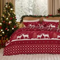 Conjunto de colcha de cama Bedsure Christmas Red King Size 3 peças