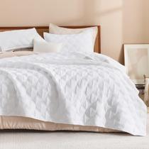 Conjunto de Colcha Litanika Super King 3 Peças Branco Conjunto de Colcha Litanika Super King 3 Peças Branco