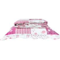 Conjunto De Colcha Solteiro Boutis Matelada Patchwork Vinho