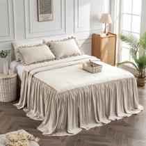 Conjunto de colchas Bonlino Home Quilt Farmhouse Bedding King Wheat Conjunto de colchas Bonlino Home Quilt Farmhouse Bedding King Wheat