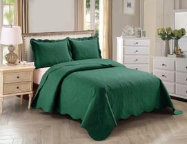 Conjunto de colchas Home Collection 3 peças King/Cal King Hunter Green Conjunto de colchas Home Collection 3 peças King/Cal King Hunter Green