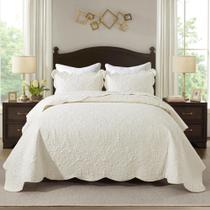 Conjunto de colchas HoneiLife Queen 280x270 cm Reversível Bege