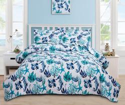 Conjunto de colchas Jessy Home King Size Quilts Beach Bedding Aqua Conjunto de colchas Jessy Home King Size Quilts Beach Bedding Aqua