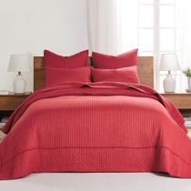 Conjunto de colchas Levtex Home Cross Stitch Red Full com 2 capas