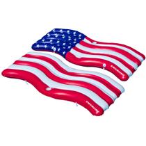 Conjunto de colchões infláveis com conector de piscina Swimline American Flag Conjunto de colchões infláveis com conector de piscina Swimline American Flag