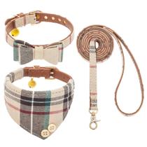 Conjunto de coleira e coleira para cães EXPAWLORER Classic Plaid para animais de estimação
