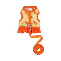 Conjunto De Coleira Para Coelho Com Estampa De Rabanete E Corda De Tração Para Exterior, Arnês