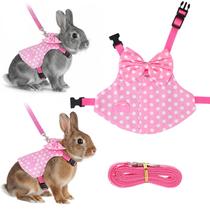 Conjunto de coleiras Bunny Harness TIESOME Bunny rosa tamanho M para coelho