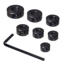 Conjunto de coleiras Drill Bit Stop POWERTEC de 7 peças ajustáveis