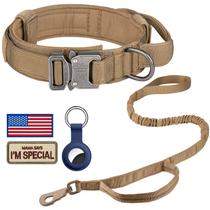 Conjunto de coleiras para cães DAGANXI Tactical Ajustável em Nylon Marrom Conjunto de coleiras para cães DAGANXI Tactical Ajustável em Nylon Marrom
