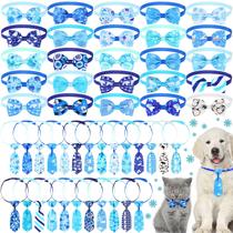 Conjunto de coleiras para cães Eccliy, 50 peças de gravatas-borboleta de inverno ajustáveis Conjunto de coleiras para cães Eccliy, 50 peças de gravatas-borboleta de inverno ajustáveis