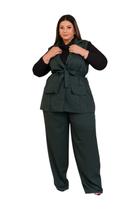 Conjunto De Colete Blazer Com Calça Feminino Alfaiataria Plus Size Conjunto De Colete Blazer Com Calça Feminino Alfaiataria Plus Size