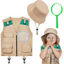 Conjunto de coletes e chapéus Costume Ramede Kids Safari Outdoor Adventure