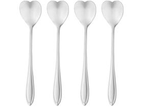 Conjunto De Colher De Chá Heart Aço Inox 4 Peças Conjunto De Colher De Chá Heart Aço Inox 4 Peças