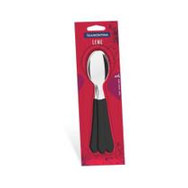 Conjunto de colher de mesa preta 3 peças - Linha Leme - Tramontina