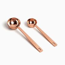 Conjunto de Colher Dosadora Para Café em Aço em Bronze - ILC Conjunto de Colher Dosadora Para Café em Aço em Bronze - ILC