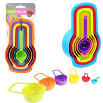 Conjunto de colher medidora de plastico com 6 pecas 7,5/15/60/85/125/250ml