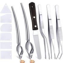 Conjunto de colheres de desenho culinário de precisão, 12 peças de aço inoxidável