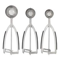 Conjunto de colheres de massa de biscoito KitchenAid em aço inoxidável preto Conjunto de colheres de massa de biscoito KitchenAid em aço inoxidável preto
