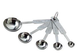 Conjunto de colheres de medição TableCraft em aço inoxidável de 5 peças