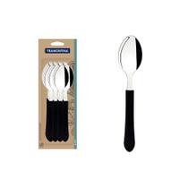Conjunto de Colheres de Mesa Leme com Lâminas Inox e Cabos de Polipropileno Preto 12pçs - Tramontina