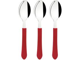 Conjunto de Colheres de Mesa Tramontina Leme com Lâminas em Aço Inox e Cabos de Polipropileno Vermel Conjunto de Colheres de Mesa Tramontina Leme com Lâminas em Aço Inox e Cabos de Polipropileno Vermel