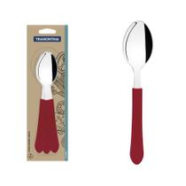 Conjunto de Colheres de Mesa Tramontina Leme Lâminas Inox e Cabos de Polipropileno Vermelho 3 Peças