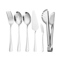Conjunto De Colheres De Servir Comunitárias Em Aço Inoxidável 5 6 Peças Utensílios De Mesa Para Conjunto De Colheres De Servir Comunitárias Em Aço Inoxidável 5 6 Peças Utensílios De Mesa Para