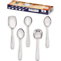 Conjunto de colheres Lu Cucina Premium em aço inoxidável, 5 peças Conjunto de colheres Lu Cucina Premium em aço inoxidável, 5 peças