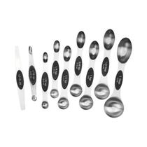 Conjunto De Colheres Medidoras De Aço Inoxidável Com 9 Peças, Dupla Face, Com Escala De Sucção Conjunto De Colheres Medidoras De Aço Inoxidável Com 9 Peças, Dupla Face, Com Escala De Sucção