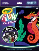 Conjunto de colorir Crayola Glow Fusion Deep Sea Critters, 12 unidades, 8 ou mais