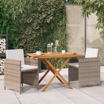Conjunto de Comedor para Patio Casafoyer 3 Piezas con Cojines Beige